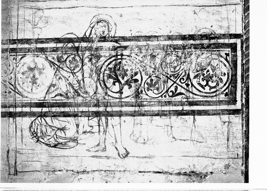 Battesimo di Cristo / motivi decorativi vegetali (dipinto) di De Bavosi Jacopino di Francesco (attribuito) (sec. XIV)