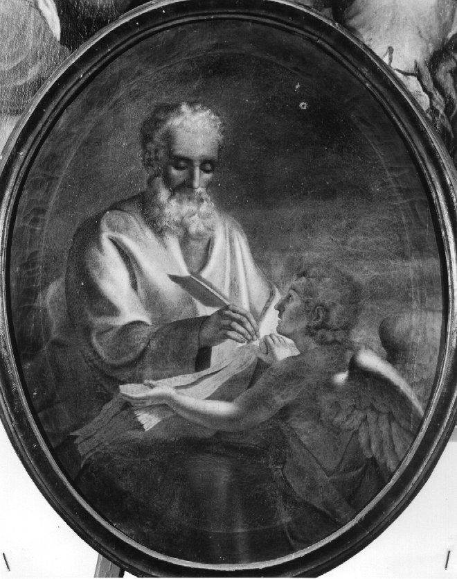 San Matteo Evangelista (dipinto) di Baccari Giovanni (sec. XIX)