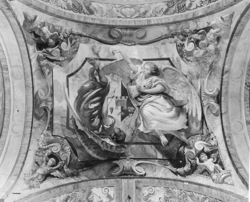 angeli reggistemma (dipinto) - ambito veneto (sec. XX)