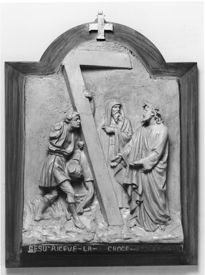 stazione II: Gesù caricato della croce (rilievo) - ambito veneto (primo quarto sec. XIX)