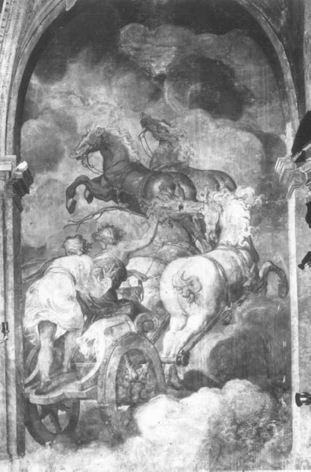 ascesa al cielo di Elia sul carro di fuoco (dipinto) di Farinati Paolo (sec. XVI)