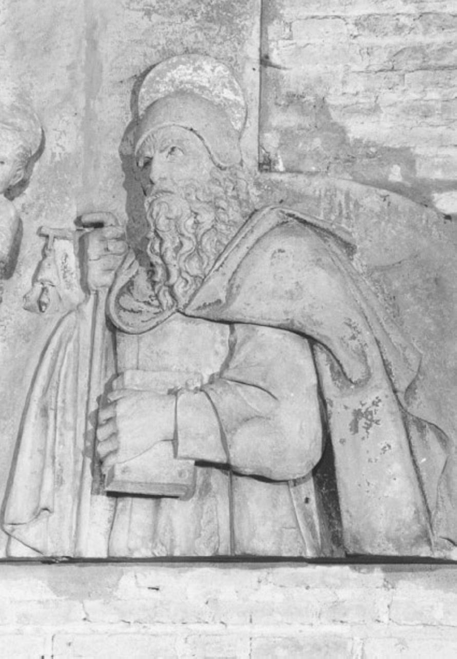 Sant'Antonio Abate (rilievo) di Angelo Di Giovanni Da Verona detto Maestro Agnolo (attribuito) (sec. XV)