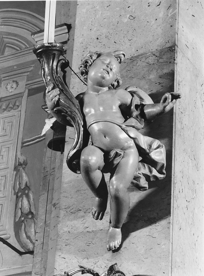 angioletto con cornucopia (candelabro - a statua, serie) di Baseggio Gaetano (inizio sec. XIX)
