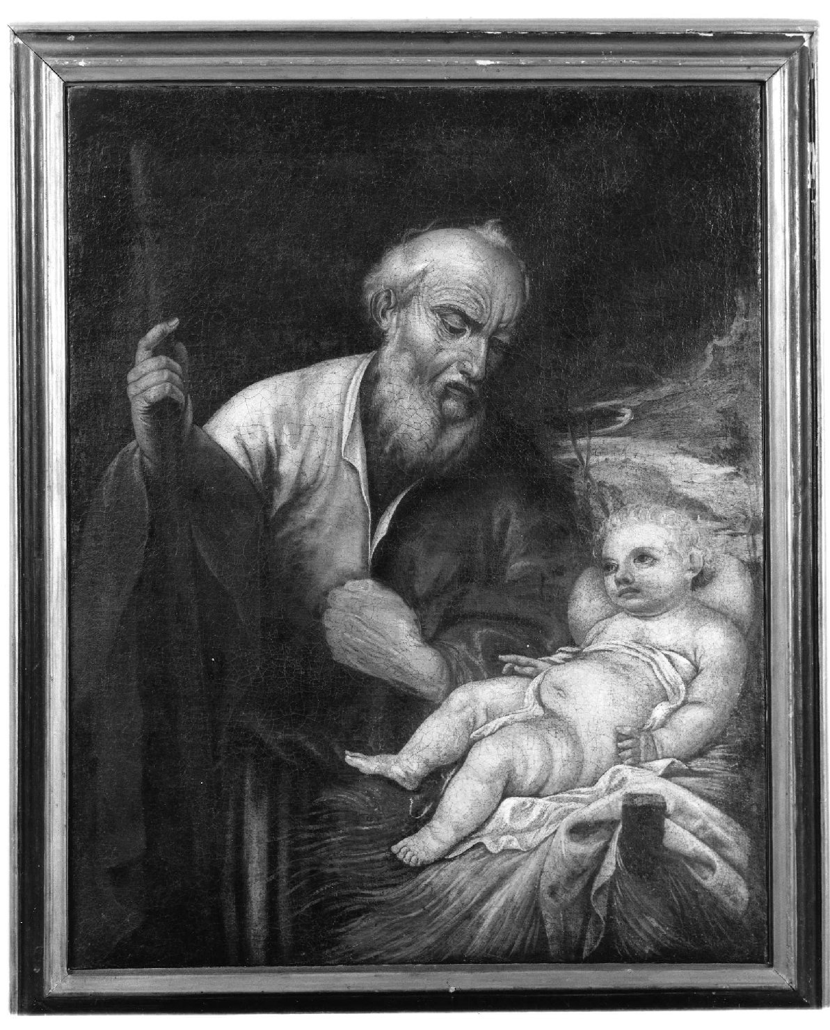 San Giuseppe e Gesù Bambino (dipinto, opera isolata) - ambito veronese (sec. XVII)