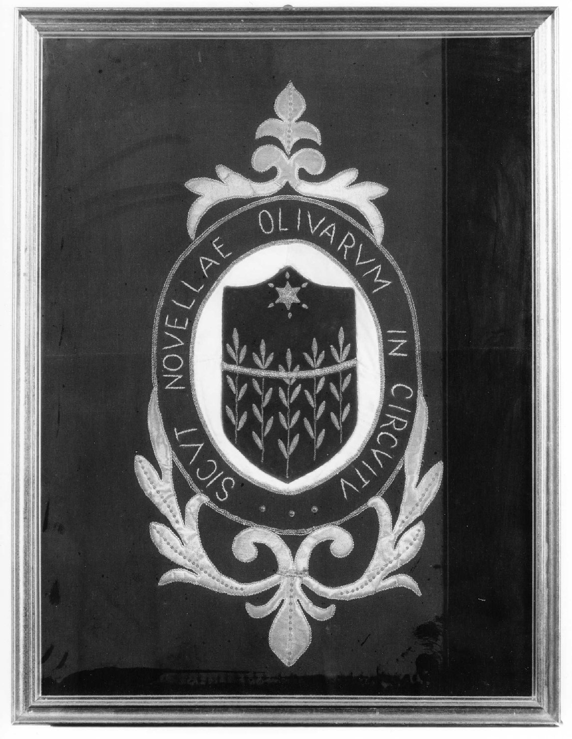 stemma dell'Ordine delle Orsoline (decorazione a ricamo, opera isolata) - ambito veronese (secc. XIX/ XX)