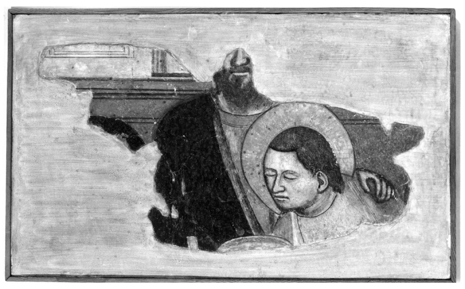 santo (dipinto, frammento) - ambito italiano (secc. XIII/ XIV)