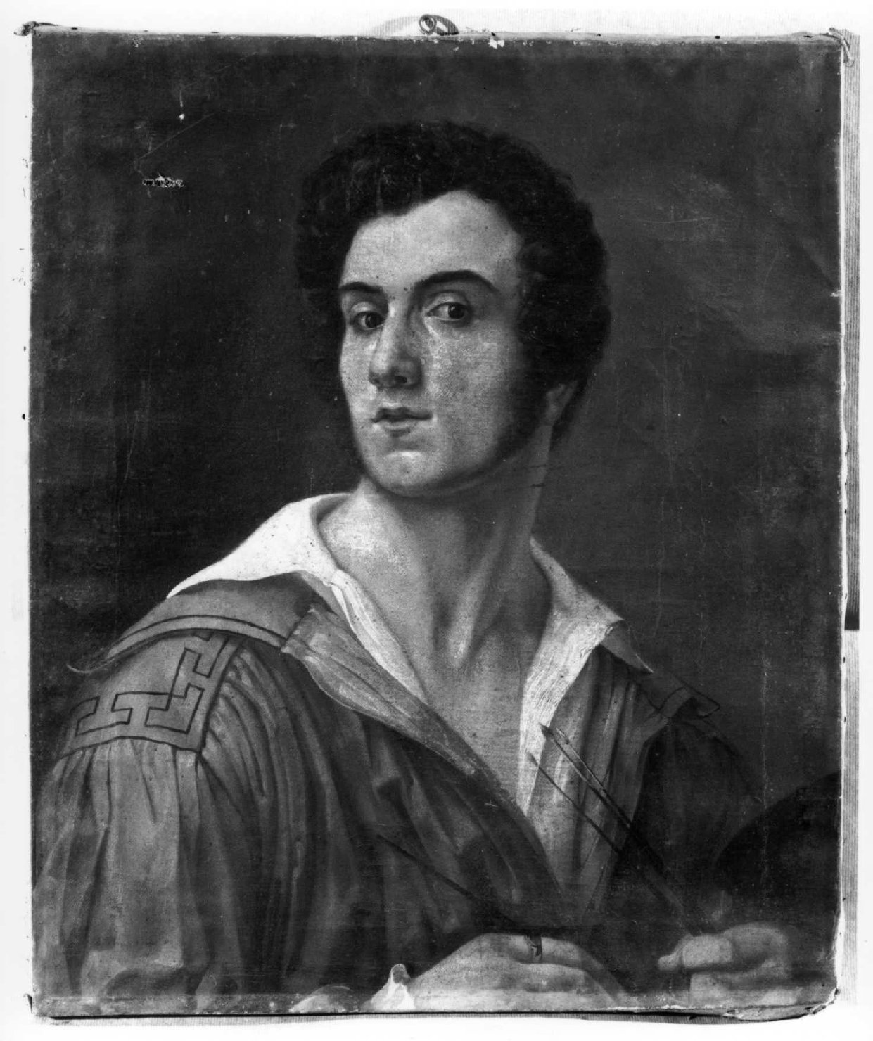 Autoritratto, busto ritratto d'uomo (dipinto) di Panozzi Agostino (sec. XIX)