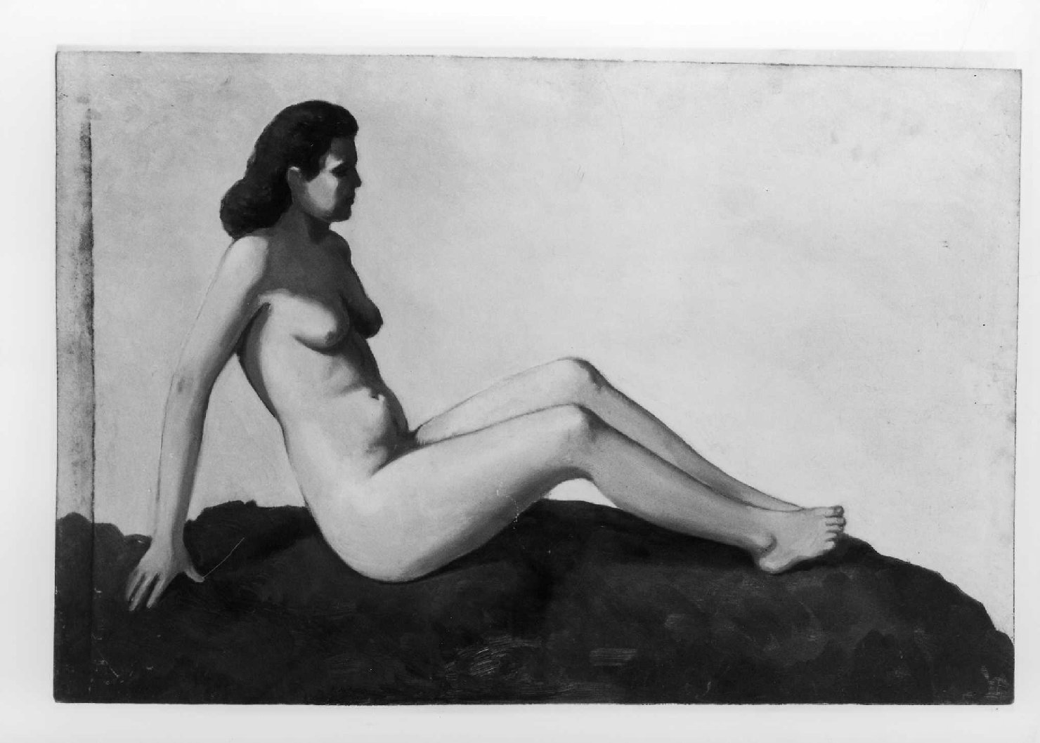 figura femminile nuda (dipinto) di Piccoli Domenico Stanislao (sec. XX)