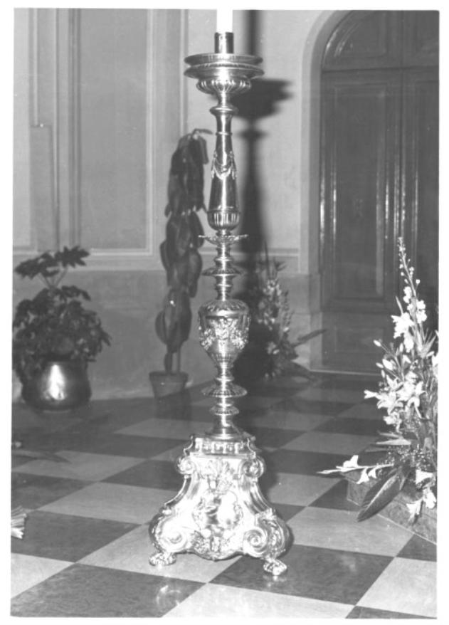 candeliere d'altare - ambito veneto (seconda metà sec. XIX)