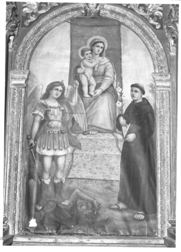 Madonna con Bambino IN TRONO TRA SANTI (dipinto) - ambito veneto (sec. XX)