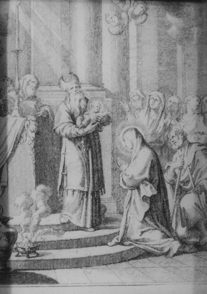 presentazione di Gesù al tempio (stampa smarginata) - ambito veneto (secc. XVIII/ XIX)