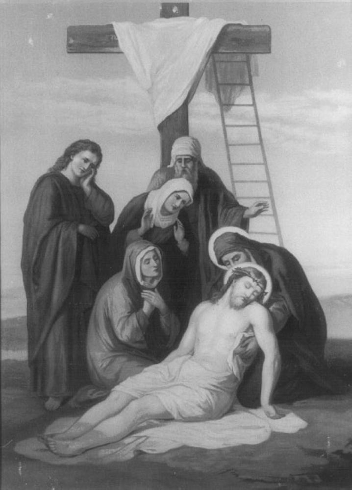 stazione XIII: Gesù deposto dalla croce (stampa) - ambito veneto (secc. XIX/ XX)