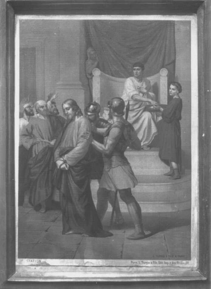 stazione I: Gesù condannato a morte (stampa) - ambito veneto (secc. XIX/ XX)