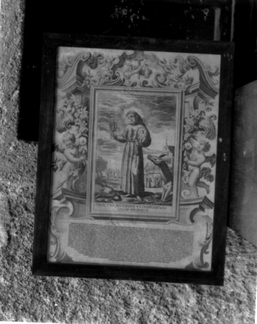 Sant'Antonio da Padova (stampa) - ambito tedesco (sec. XVII)