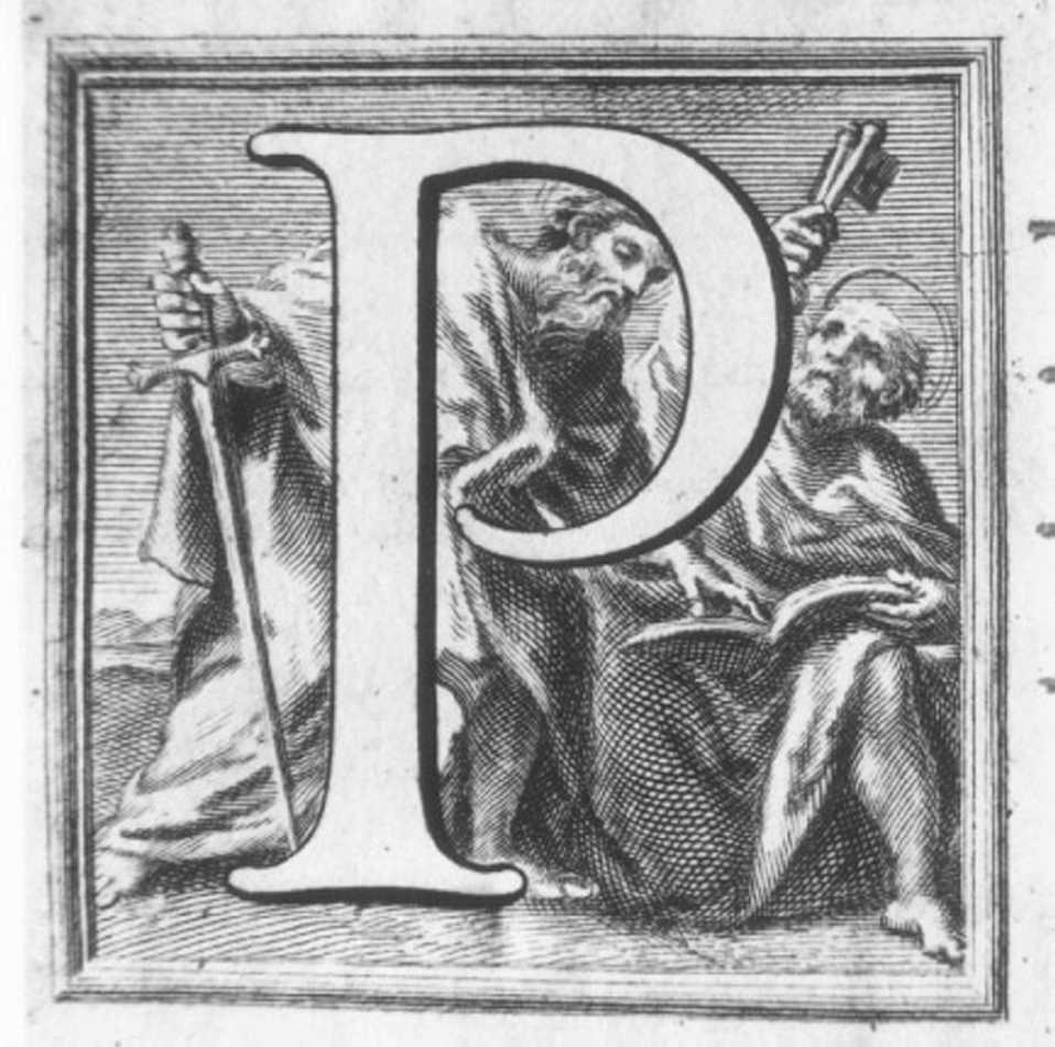 San Pietro e San Paolo (stampa) - ambito veneto (sec. XVIII)