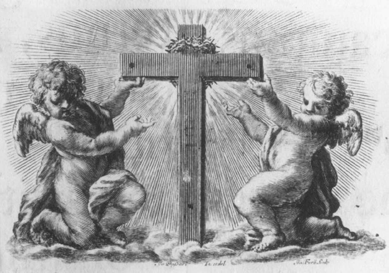 angioletti con simboli della passione (stampa) di Passeri Giuseppe, Frey Jakob (sec. XVIII)