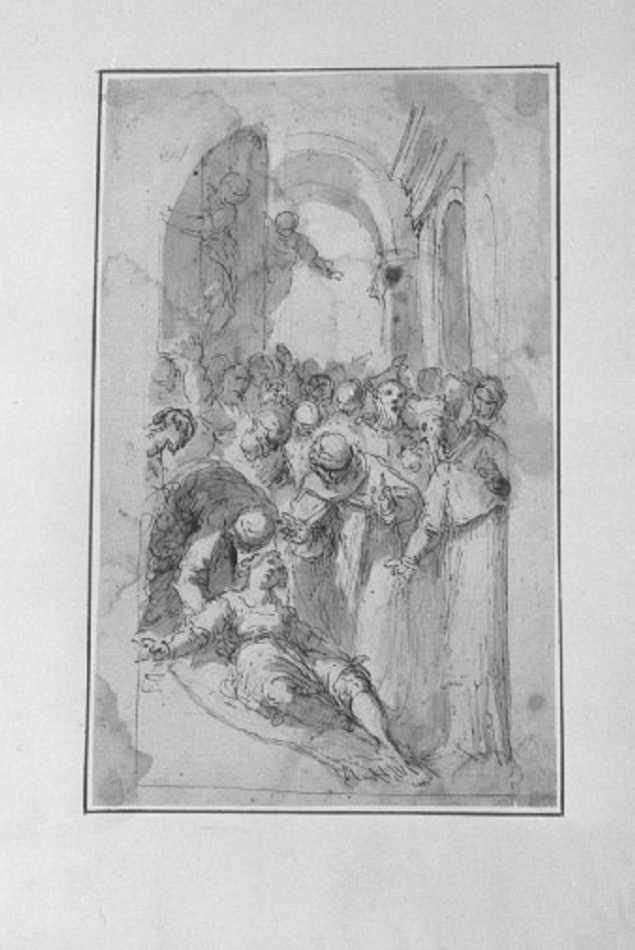 santo (disegno) di Maganza Alessandro (maniera) (primo quarto sec. XVII)