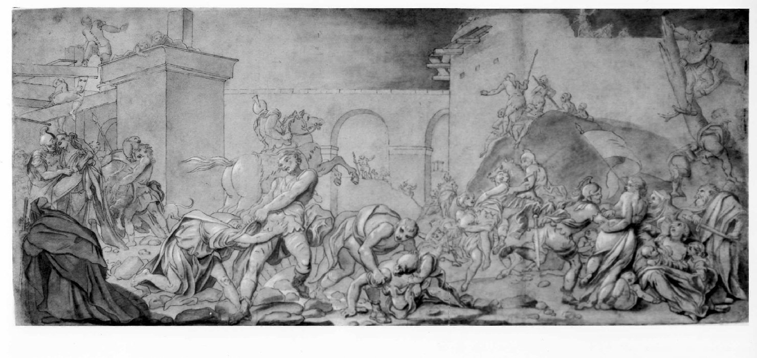 ratto delle Sabine (disegno) di Dorigny Ludovico (secc. XVII/ XVIII)