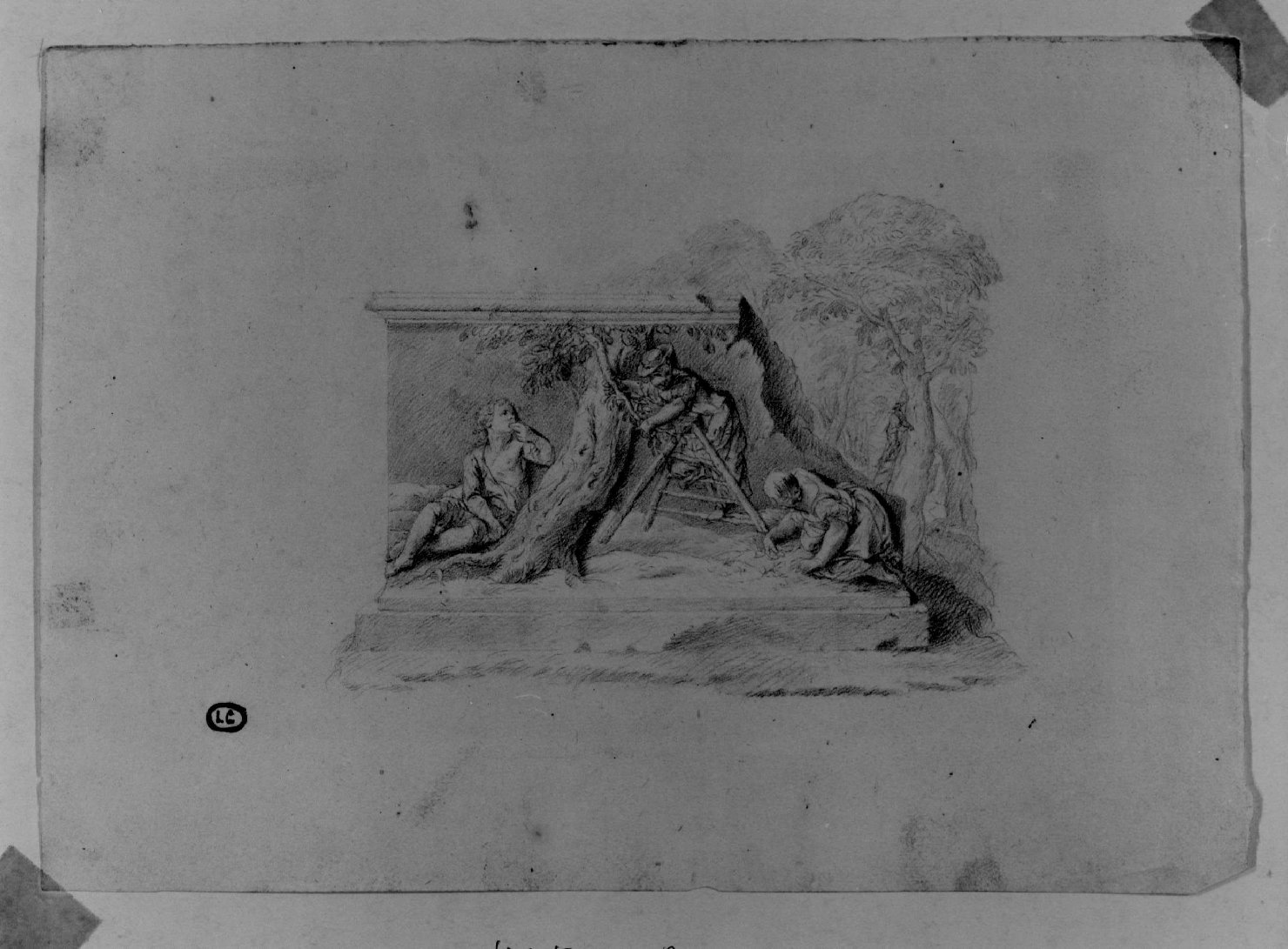 scena allegorica (disegno) di Cignaroli Giandomenico (sec. XVIII)