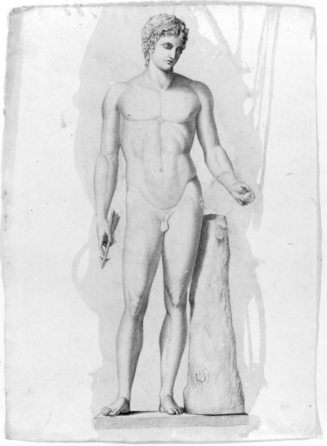 Eros (disegno) di Recchia Angelo (metà sec. XIX)
