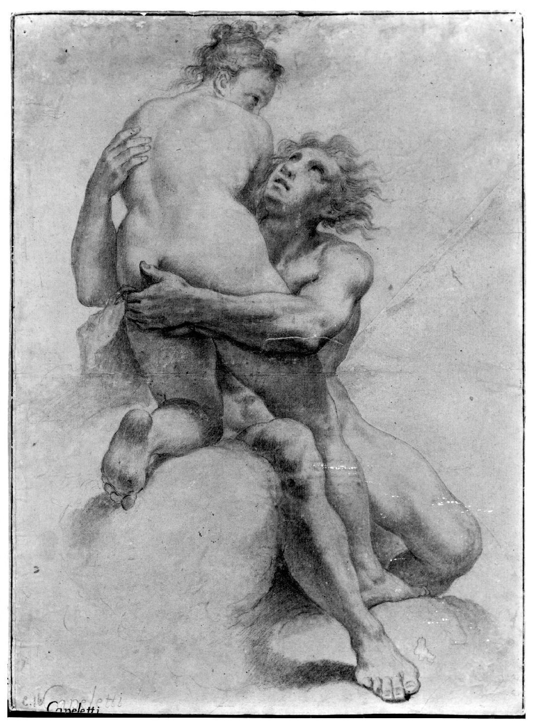 figure nude (disegno) di Cappelletti Felice (sec. XVIII)
