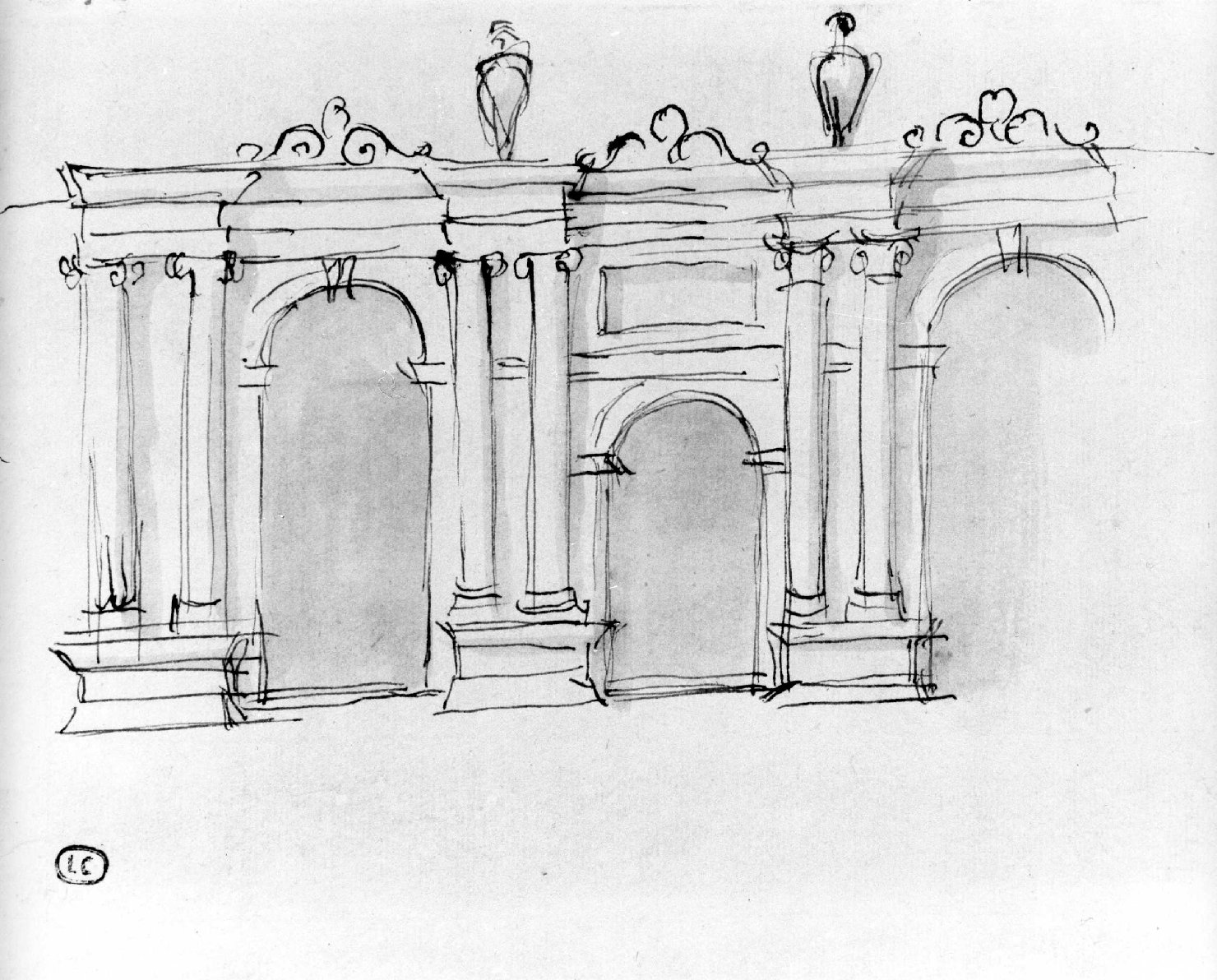 armadio (disegno) di Farinati Paolo (sec. XVI)