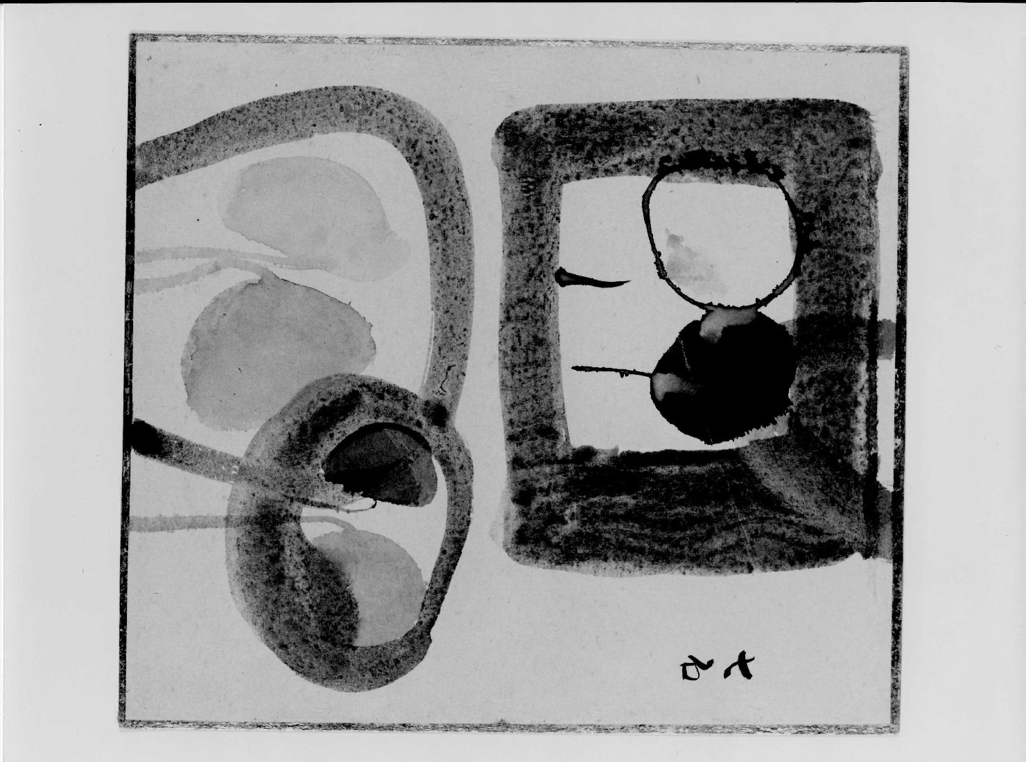 composizione astratta (disegno) di Sakuno (seconda metà sec. XX)