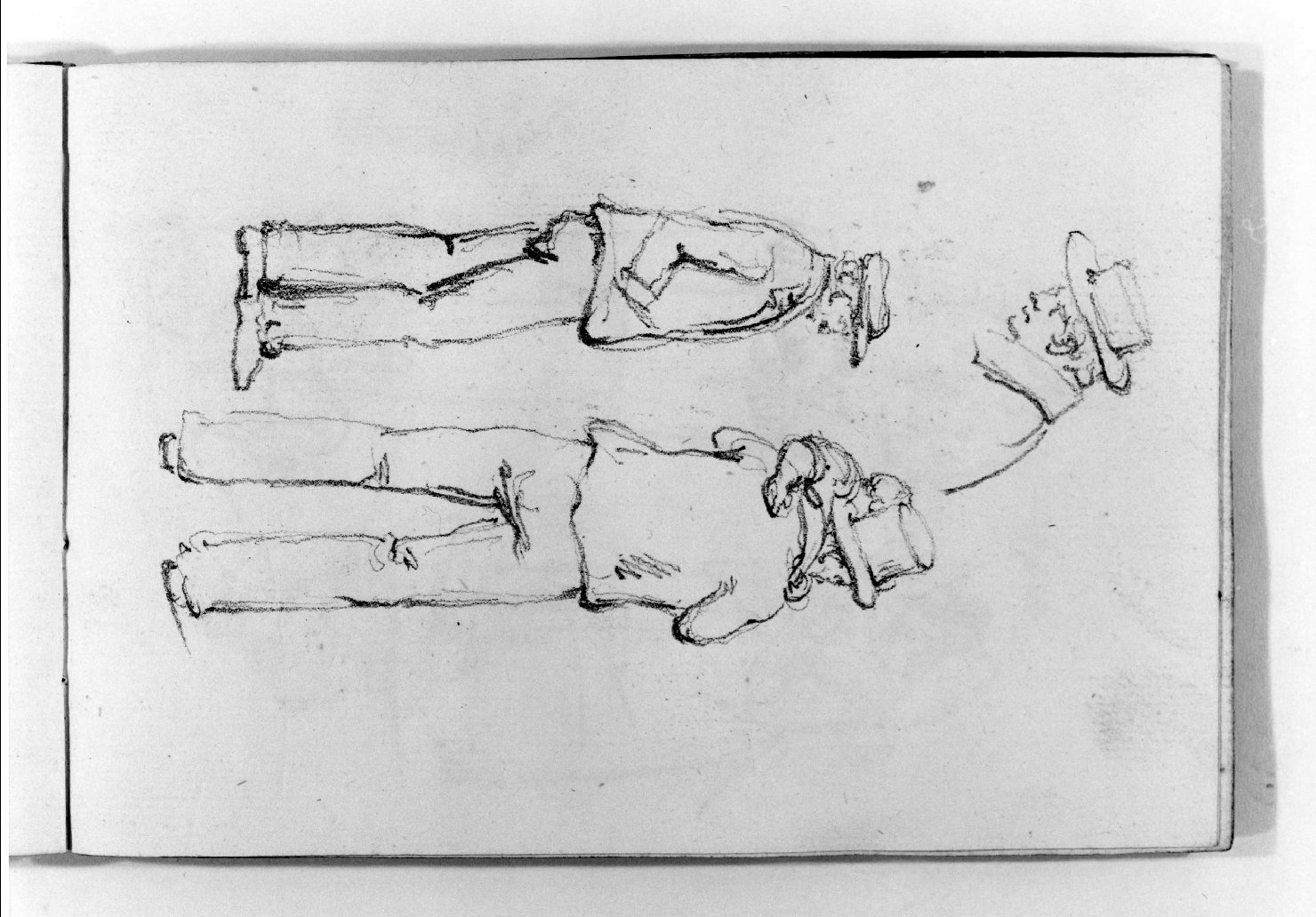 figure maschili (disegno, serie) di Canella Carlo (prima metà sec. XIX)