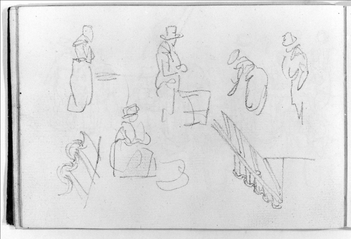 figure maschili e femminili (disegno, serie) di Canella Carlo (prima metà sec. XIX)