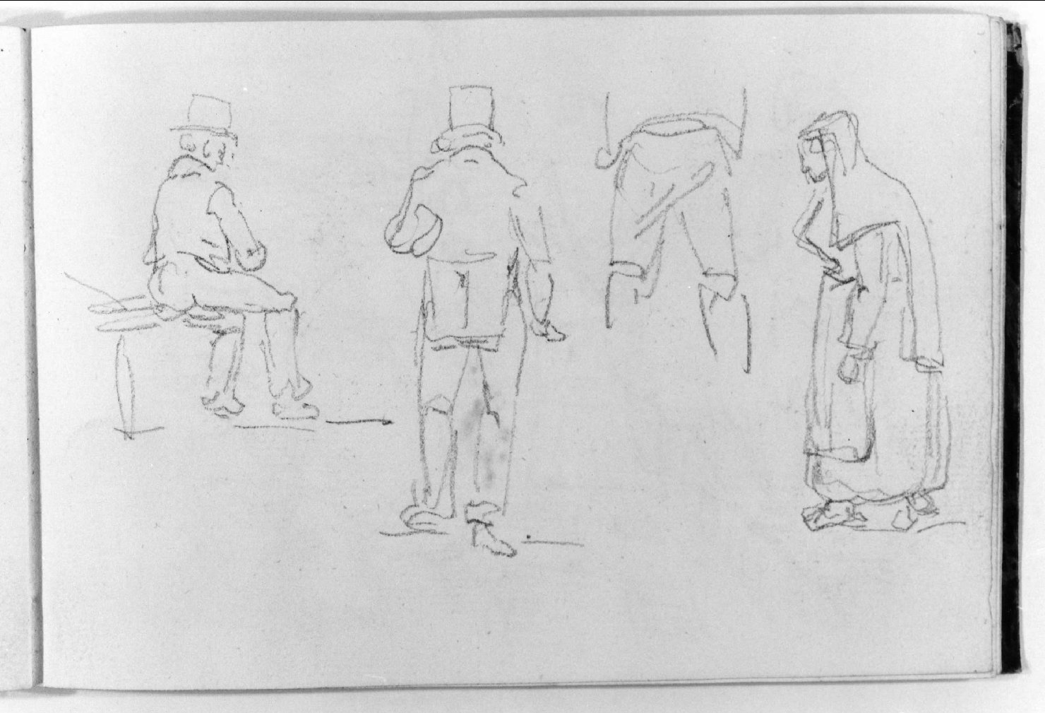 figure maschili e femminili (disegno, serie) di Canella Carlo (prima metà sec. XIX)