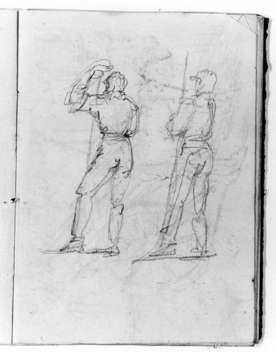 figure maschili (disegno, serie) di Canella Giuseppe (prima metà sec. XIX)