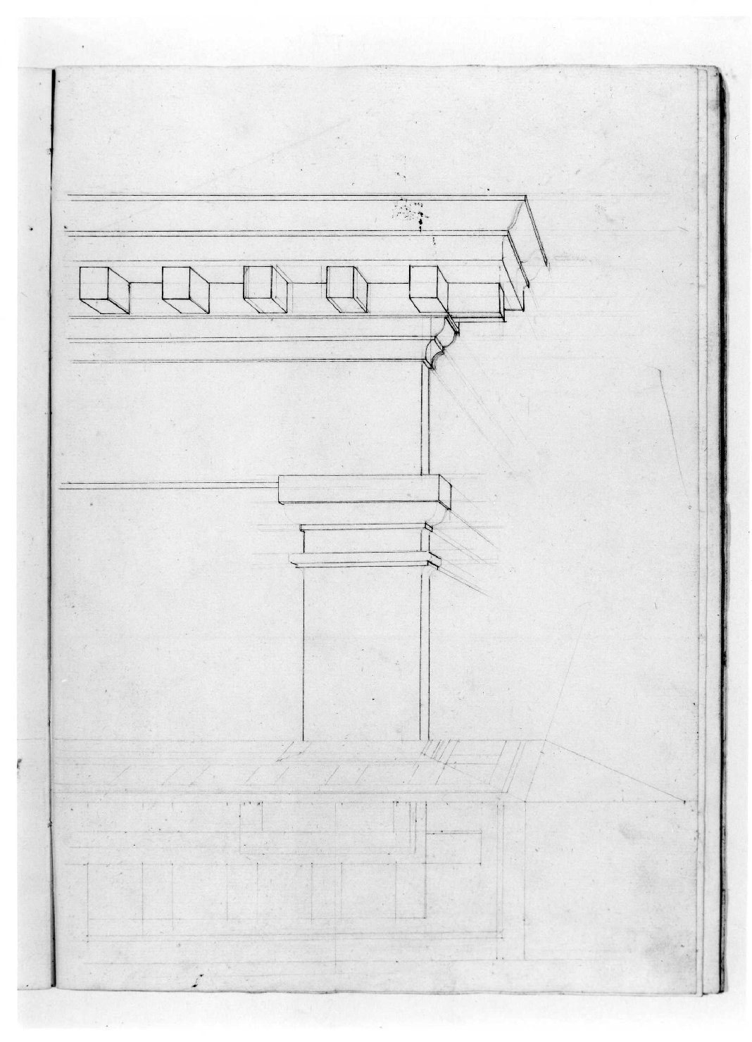 elementi architettonici (disegno, serie) di Canella Carlo (prima metà sec. XIX)