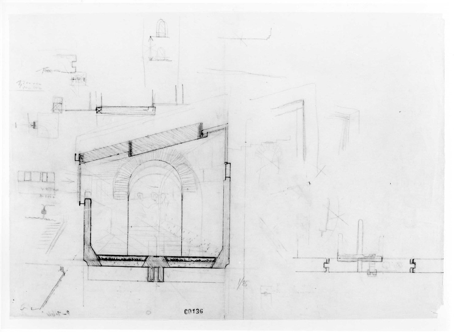 passaggio Reggia-Mastio del Museo di Castelvecchio di Verona (disegno) di Scarpa Carlo (sec. XX)