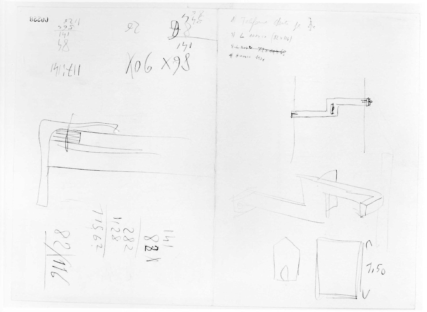 allestimento dell'ala della Galleria del Museo di Castelvecchio di Verona (disegno preparatorio) di Scarpa Carlo (sec. XX)