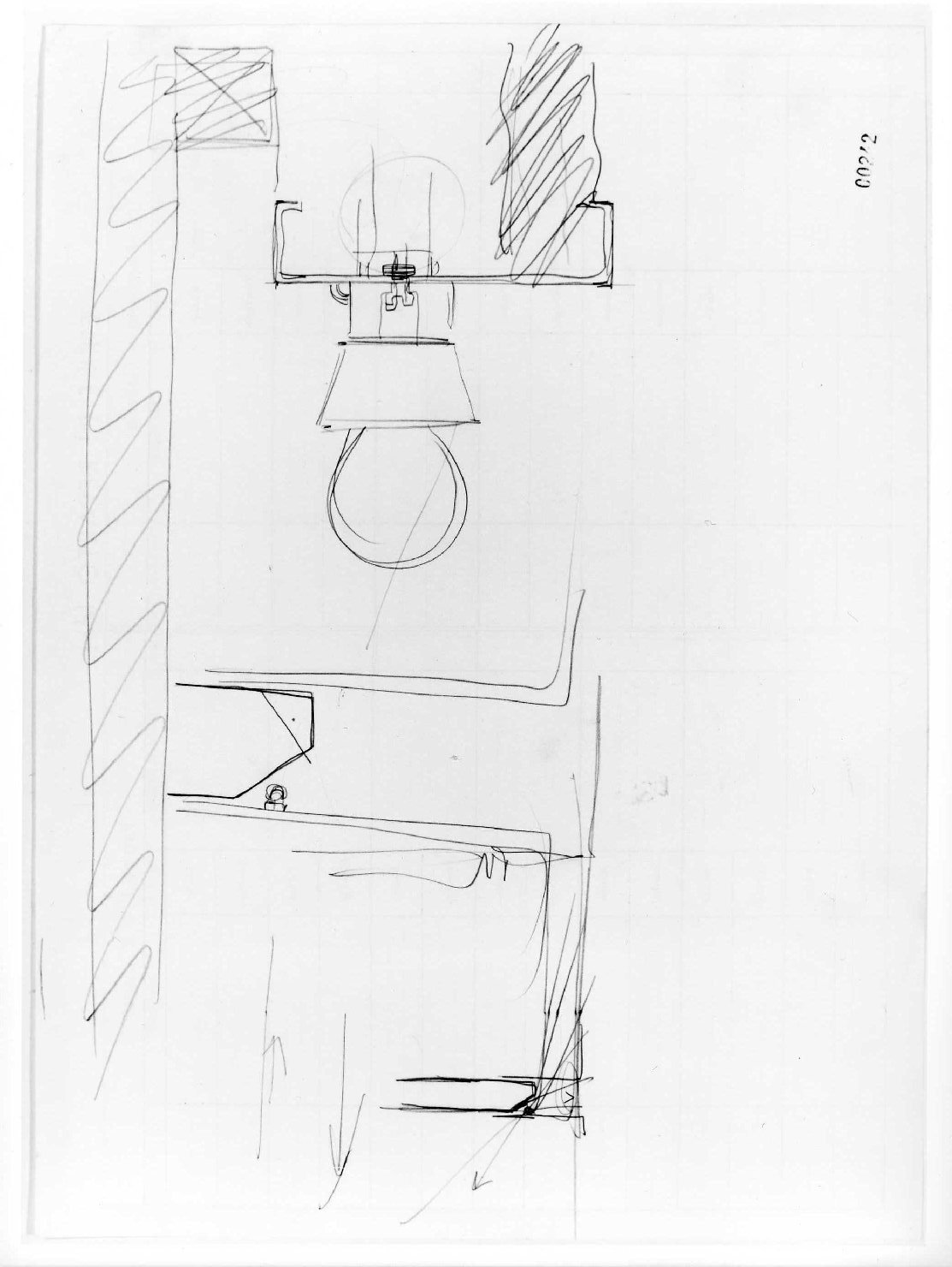 illuminazione e controsoffitti del Museo di Castelvecchio di Verona (disegno preparatorio) di Scarpa Carlo (sec. XX)