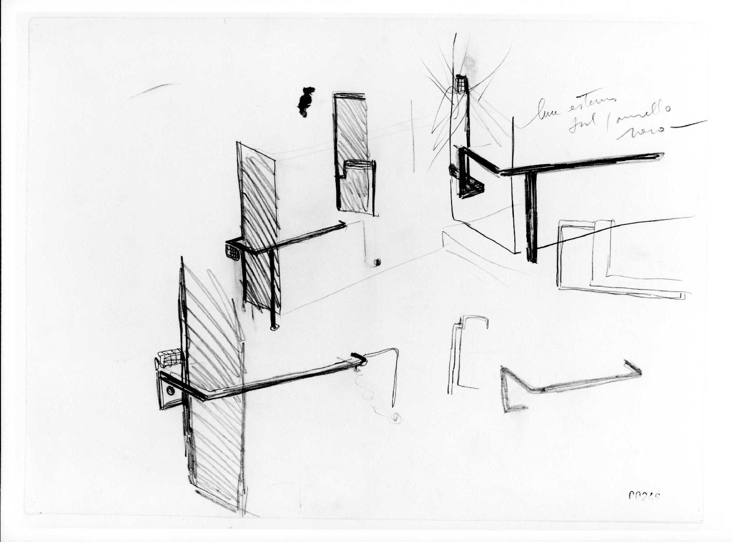 illuminazione e controsoffitti del Museo di Castelvecchio di Verona (disegno) di Scarpa Carlo (sec. XX)