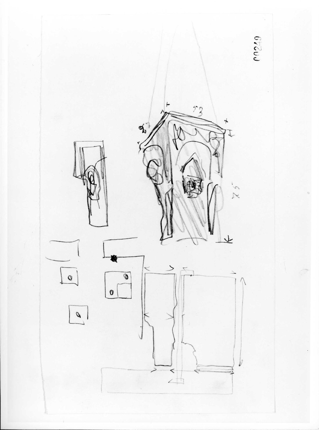 allestimento dell'ala della Galleria del Museo di Castelvecchio di Verona (disegno) di Scarpa Carlo (sec. XX)