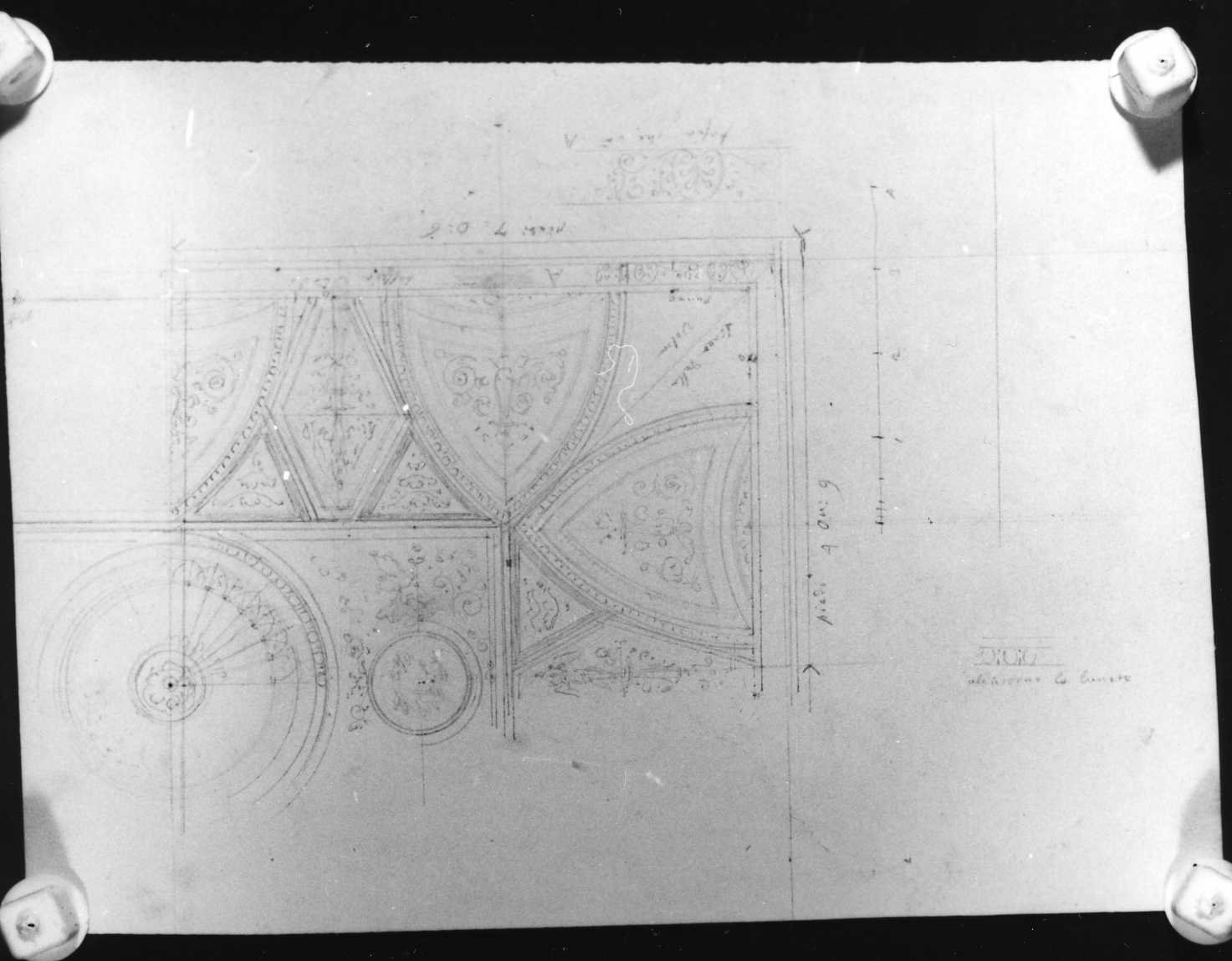soffitto (disegno) di Picutti Giovanni (sec. XIX)