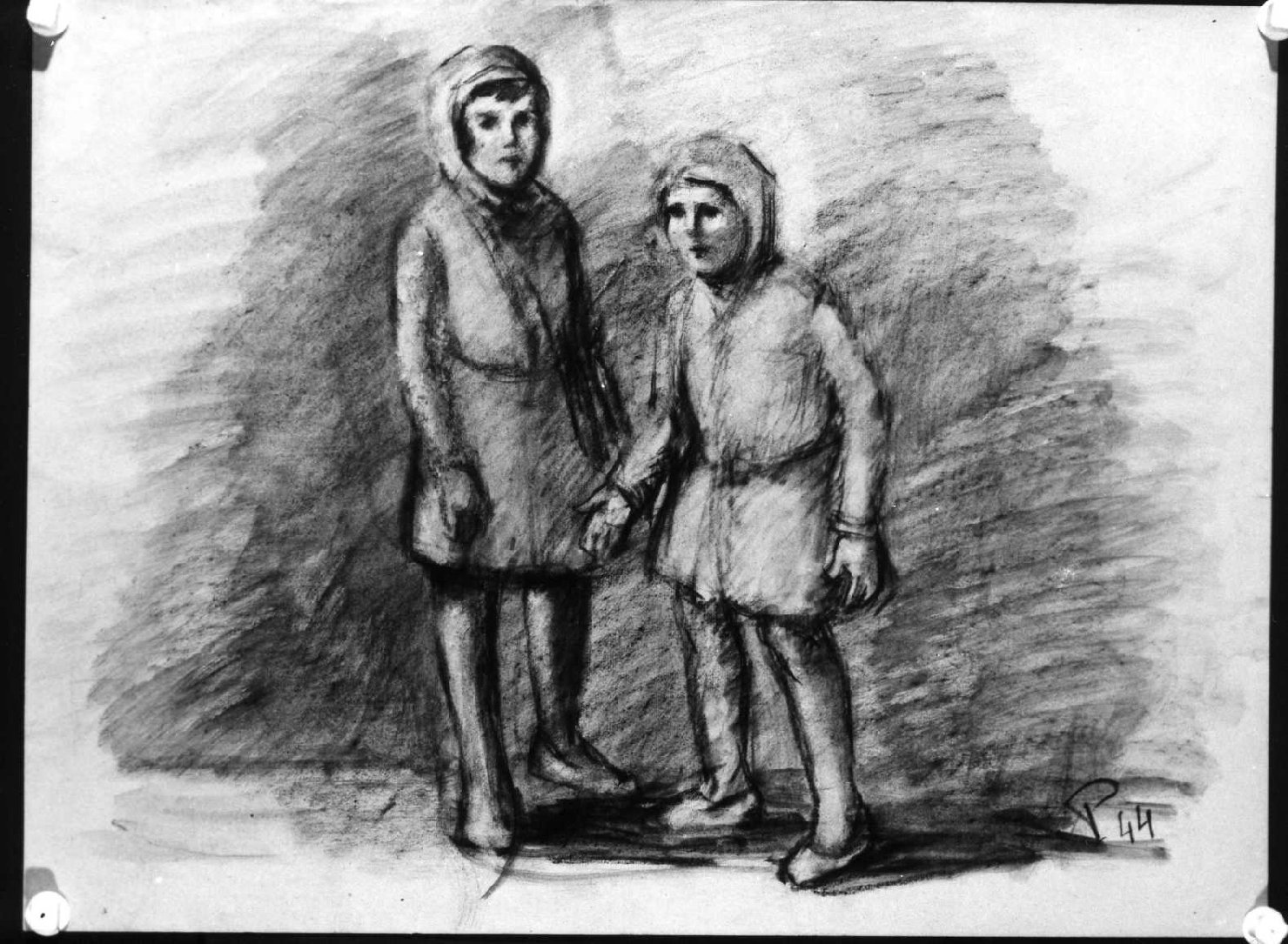 bambini (disegno) di Piccoli Domenico Stanislao (sec. XX)