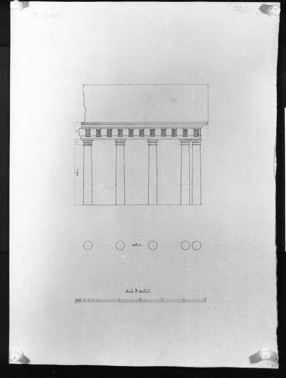 colonne (disegno, serie) di Calderari Ottone Maria (seconda metà sec. XVIII)