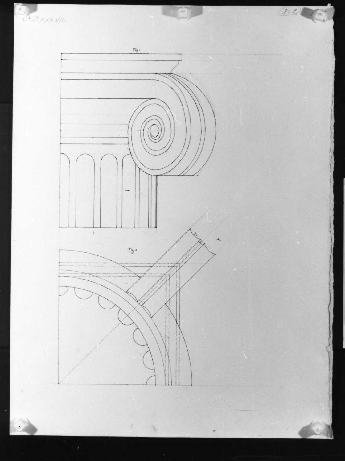 elementi architettonici (disegno, serie) di Calderari Ottone Maria (seconda metà sec. XVIII)