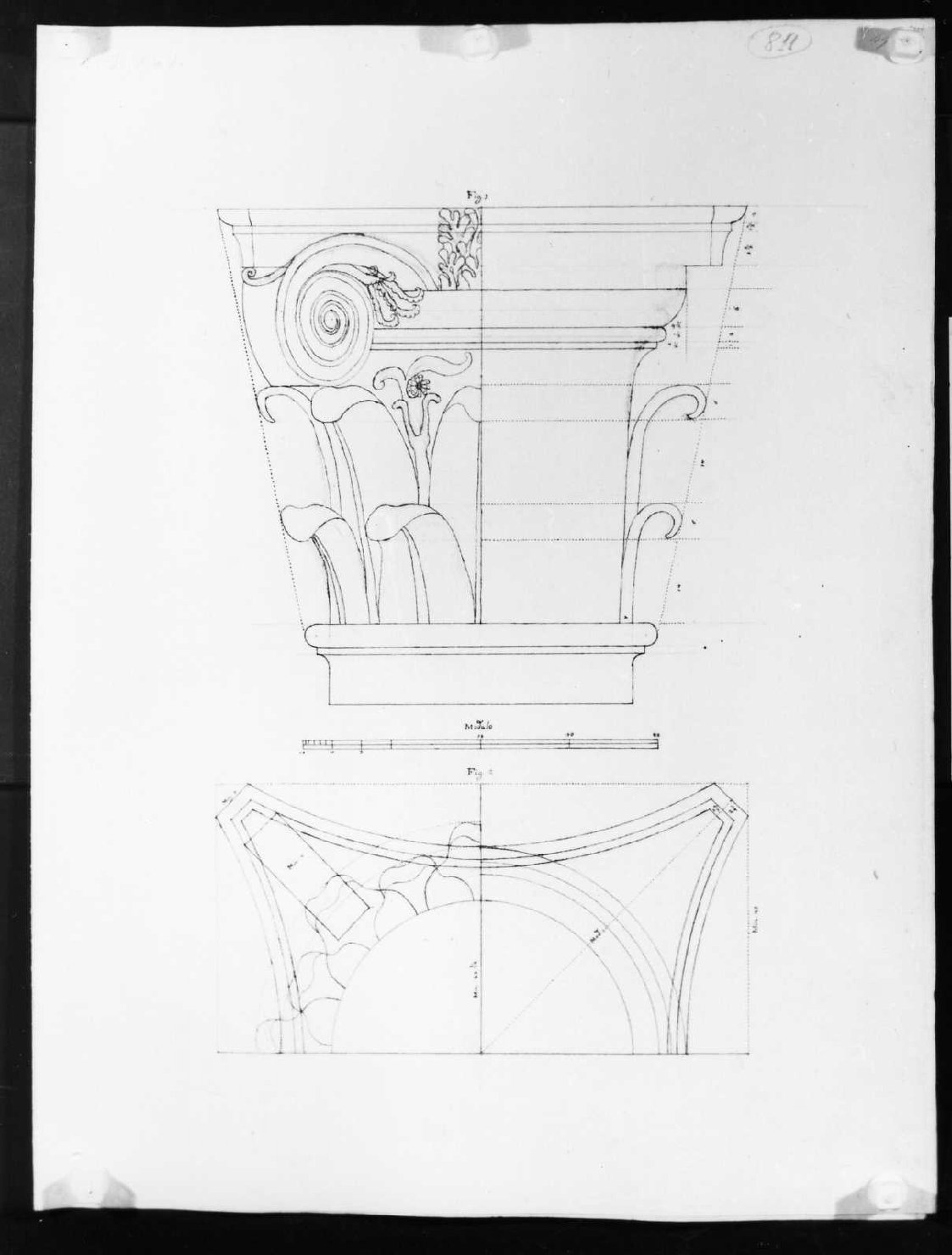 elementi architettonici (disegno, serie) di Calderari Ottone Maria (seconda metà sec. XVIII)