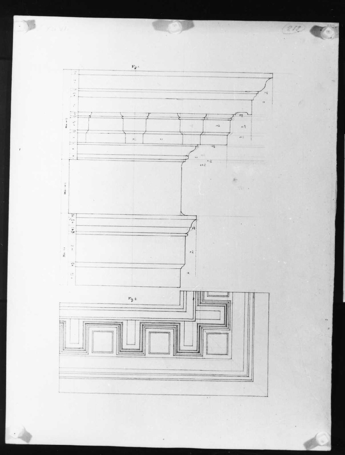 elementi architettonici (disegno, serie) di Calderari Ottone Maria (seconda metà sec. XVIII)