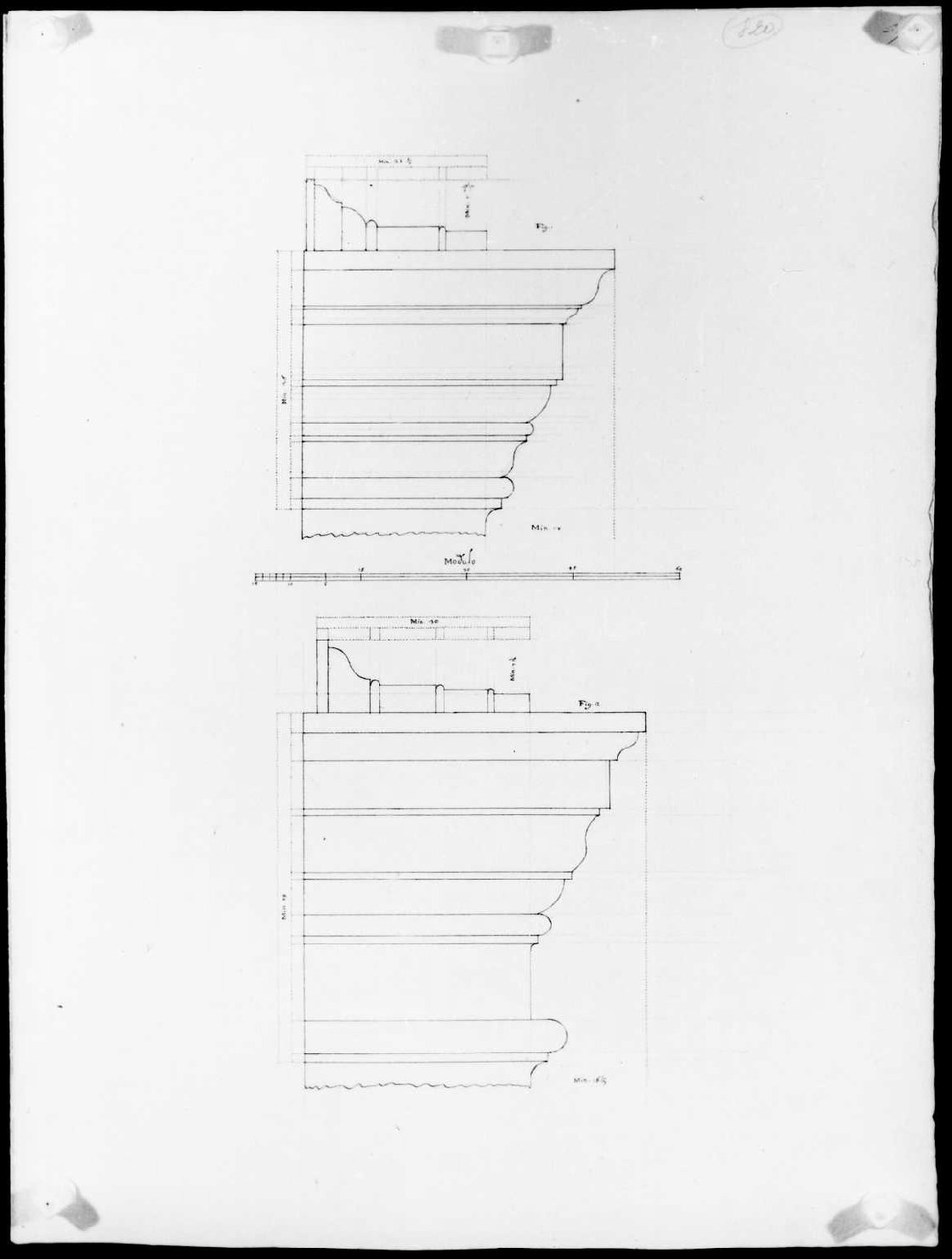 elementi architettonici (disegno, serie) di Calderari Ottone Maria (seconda metà sec. XVIII)