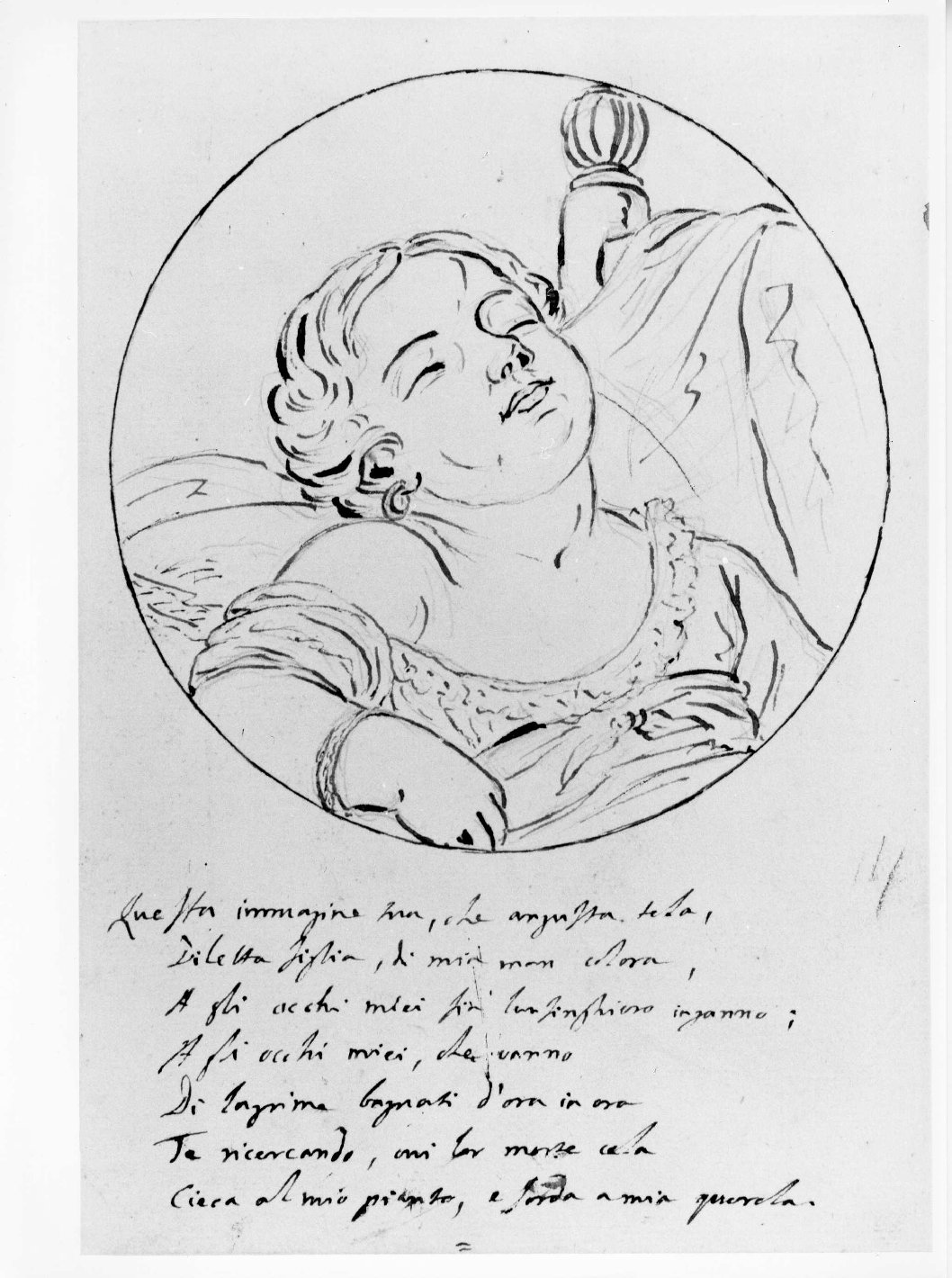 ritratto di bambina (disegno) di Personi Francesco (attribuito) (sec. XVIII)
