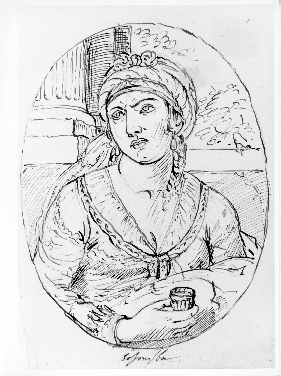 Sofonisba beve una coppa di veleno (disegno) di Personi Francesco (attribuito) (ultimo quarto sec. XVIII)