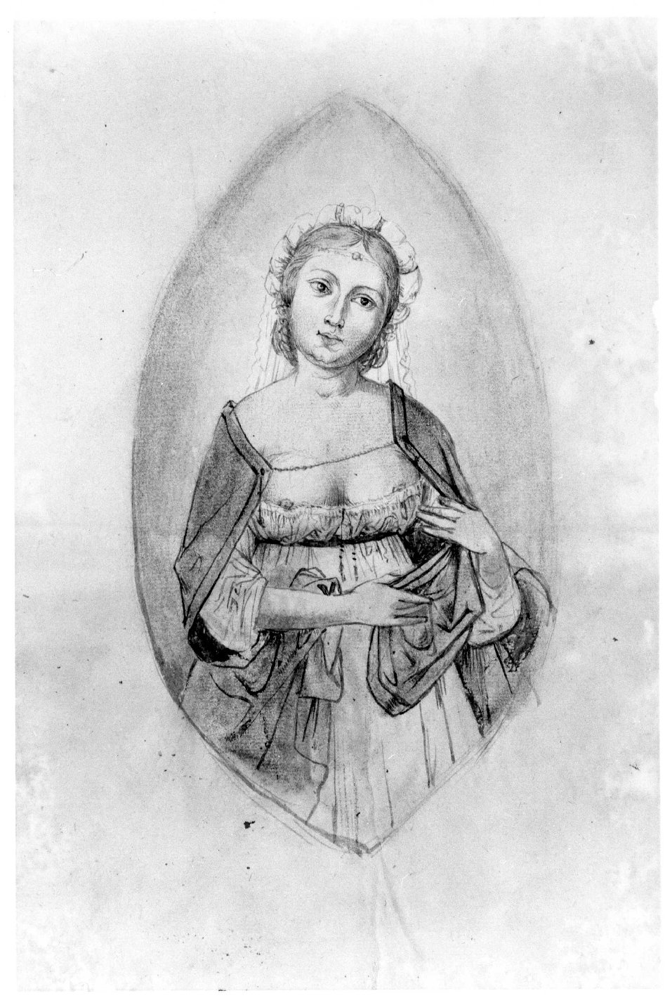 ritratto di Donna Matilde (disegno) di Nanin Pietro (metà sec. XIX)