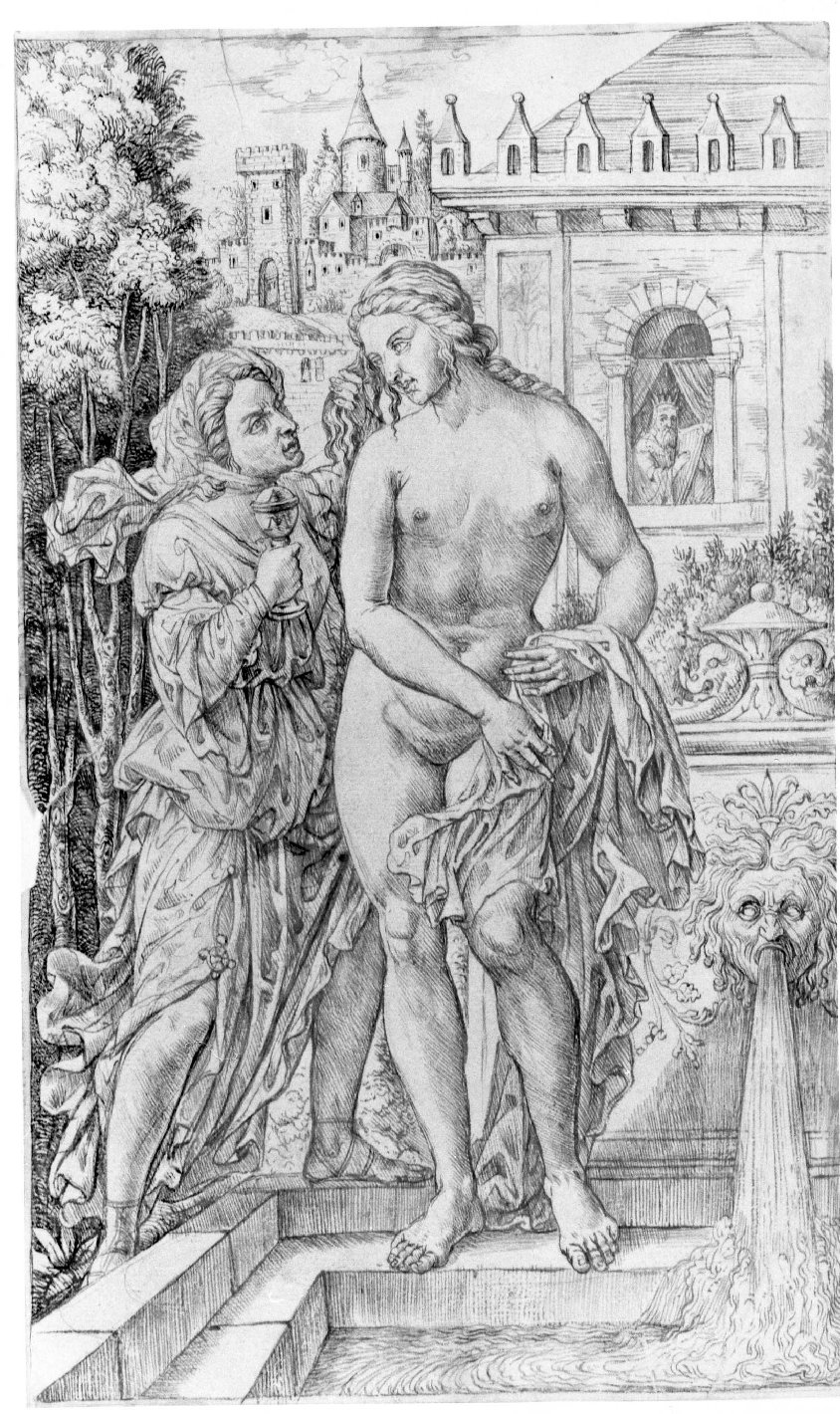 Bethsabea al bagno (disegno) di Nanin Pietro (metà sec. XIX)