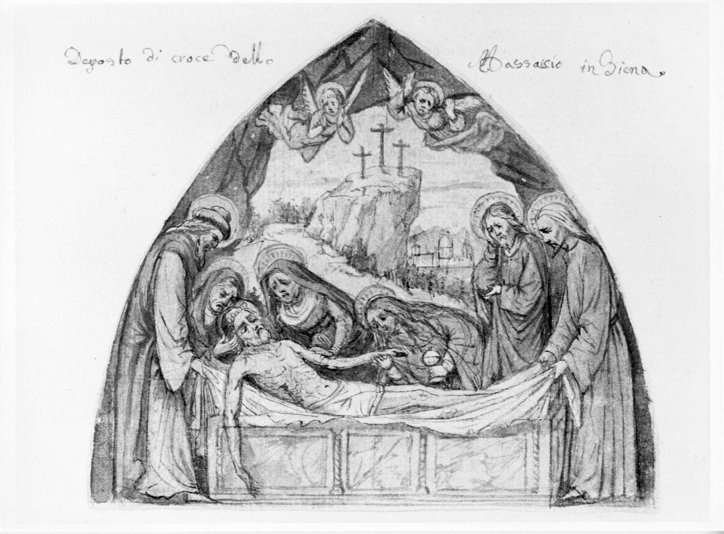 deposizione di Cristo nel sepolcro (disegno) di Nanin Pietro (metà sec. XIX)