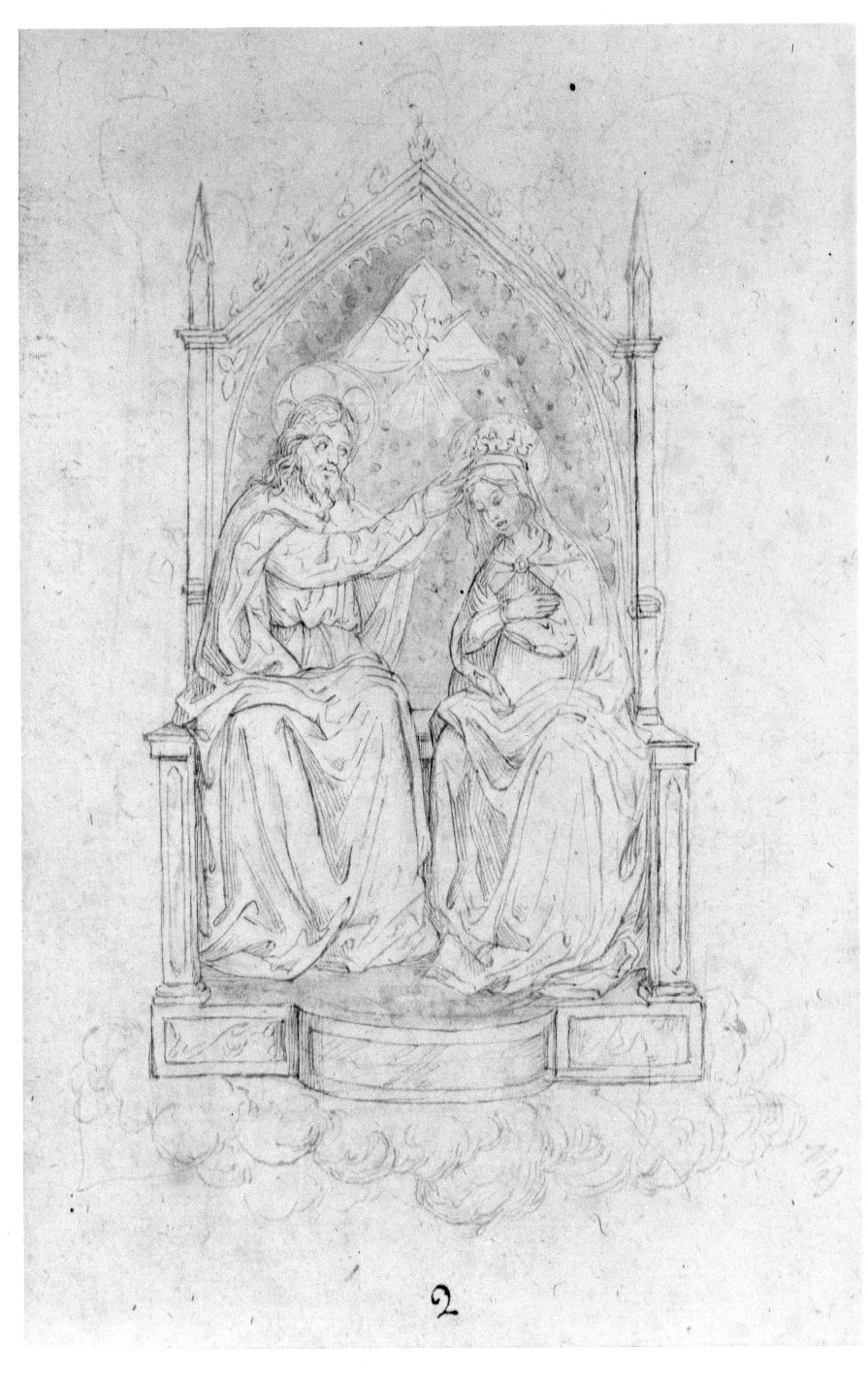 incoronazione di Maria Vergine (disegno) di Nanin Pietro (metà sec. XIX)